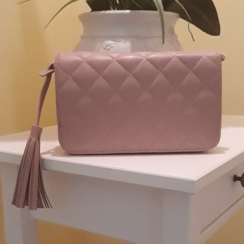 Blush crossbody bag